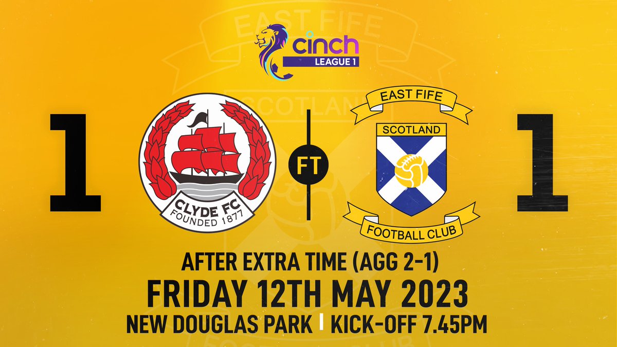 East Fife FC on Twitter "𝙁𝙐𝙇𝙇𝙏𝙄𝙈𝙀 (𝘼𝙀𝙏) Clyde 11 East Fife