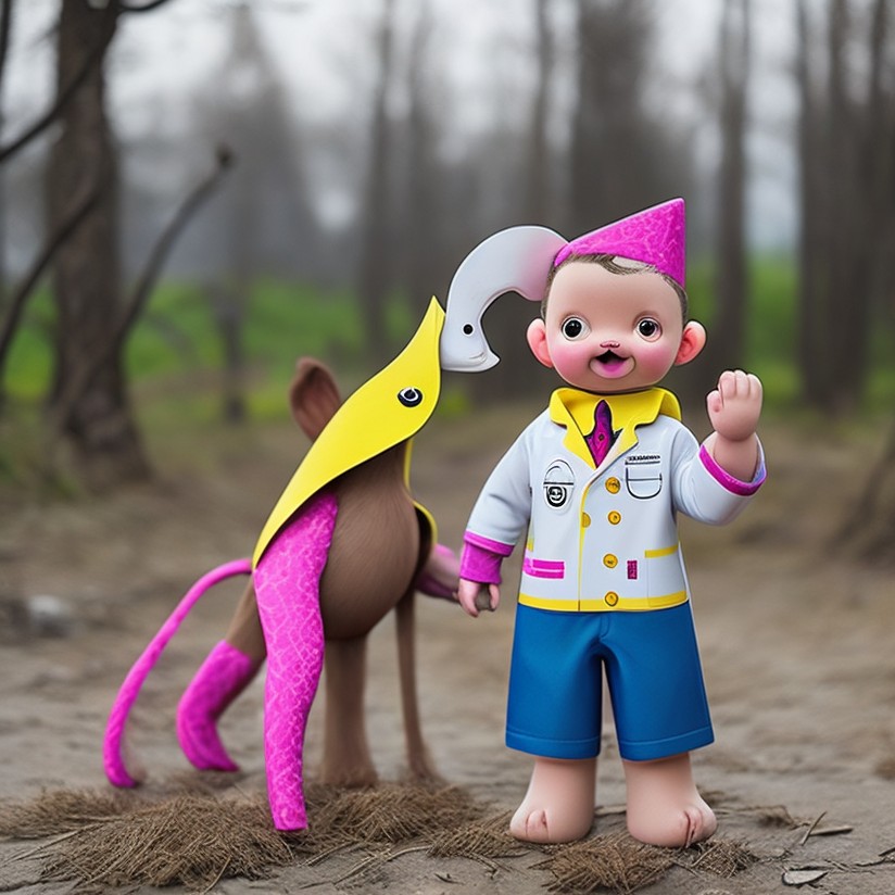Pequeño y su mascota sin sentido