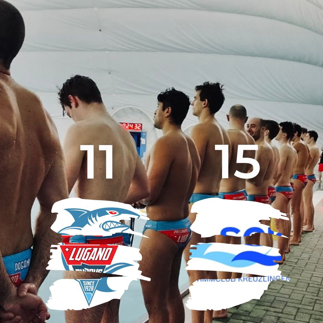 Lugano - Kreuzlingen 11 - 15.
Ottima partita contro i campioni in carica.
Reti per gli Sharks di: Busilacchi 4, Scala 3, Campanella 1, Pagani 1, Pucar 1, Zanola 1.
Prossimo impegno giovedì 18 alle 19.30 al Lido contro Carouge. 

#wearesharks #pallanuoto #waterpolo