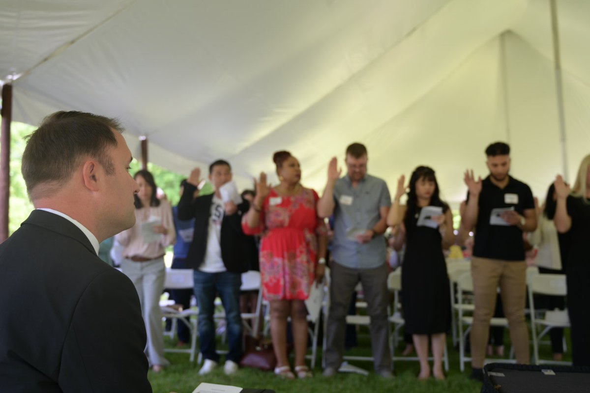 JasonMiyaresVA's tweet photo. I was honored to be the keynote speaker at a naturalization ceremony at Red Hill today. America gained 30 new citizens representing nearly 20 different countries! 

When I was six years old, my mother asked me to help her practice the Pledge of Allegiance of this great country for her citizenship test. 

Every time I have the opportunity to speak at a naturalization ceremony, I can’t help but to reflect on my mother’s story and America’s generosity. 

Congratulations to all — we are so excited for you!