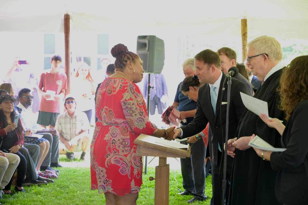 JasonMiyaresVA's tweet photo. I was honored to be the keynote speaker at a naturalization ceremony at Red Hill today. America gained 30 new citizens representing nearly 20 different countries! 

When I was six years old, my mother asked me to help her practice the Pledge of Allegiance of this great country for her citizenship test. 

Every time I have the opportunity to speak at a naturalization ceremony, I can’t help but to reflect on my mother’s story and America’s generosity. 

Congratulations to all — we are so excited for you!