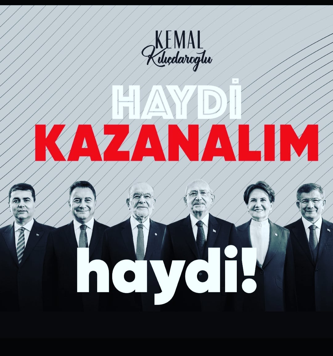 Haydi Türkiye'm 
İlk turda bitirelim.

Sana söz yine baharlar gelecek!
Bir oy Kemal Kılıçdaroğlu'na 
 Bir oy Deva için herkes icinCHP 'ye 

<a href="/devapartisi/">DEVA Partisi</a> 🇹🇷💧
Türkiye'nin umudu🌱
<a href="/kilicdarogluk/">Kemal Kılıçdaroğlu</a>