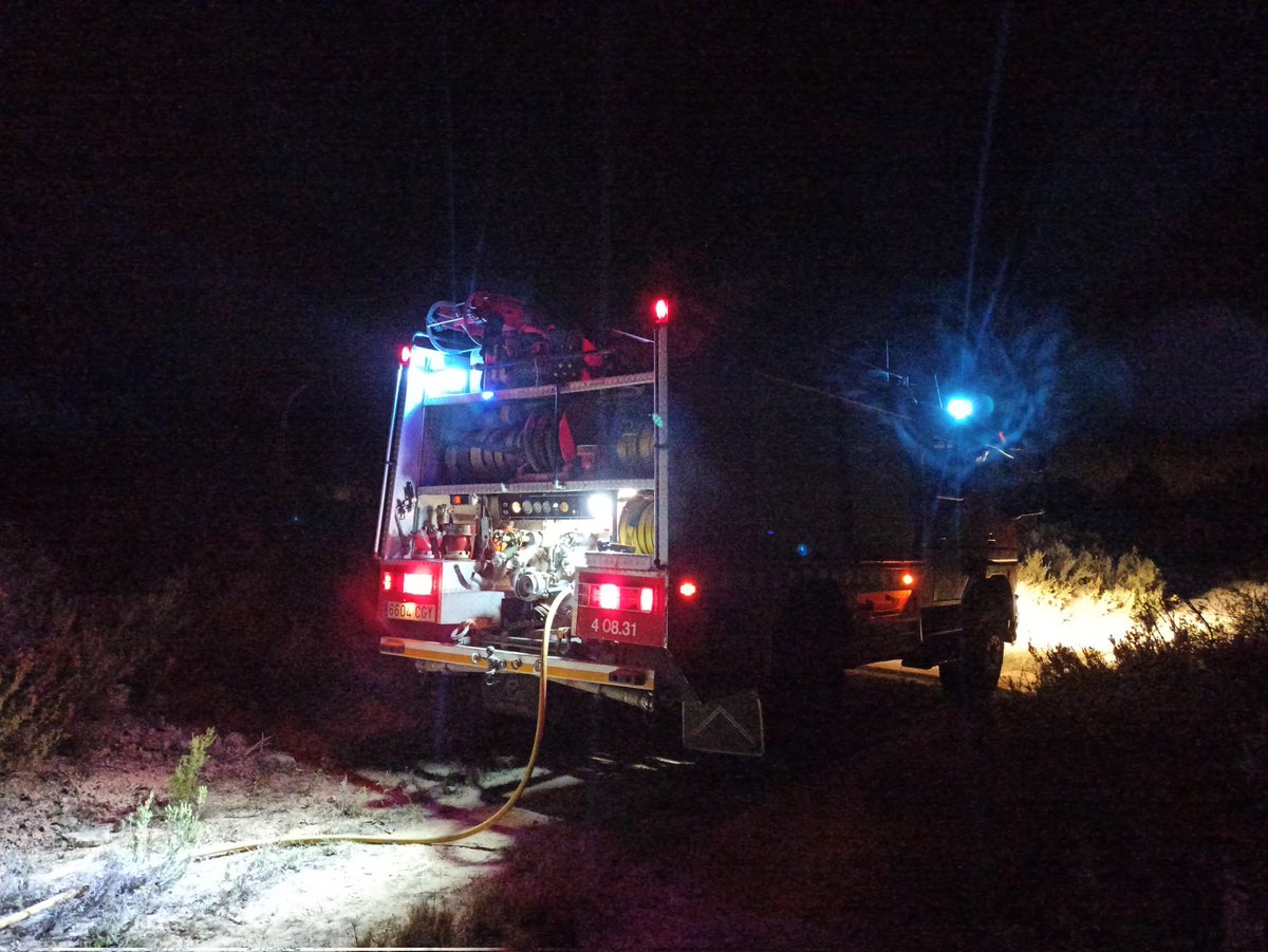 De l'incendi de Bonastre ens hem dirigit a un altre incendi forestal a Albagés, a les Garrigues.