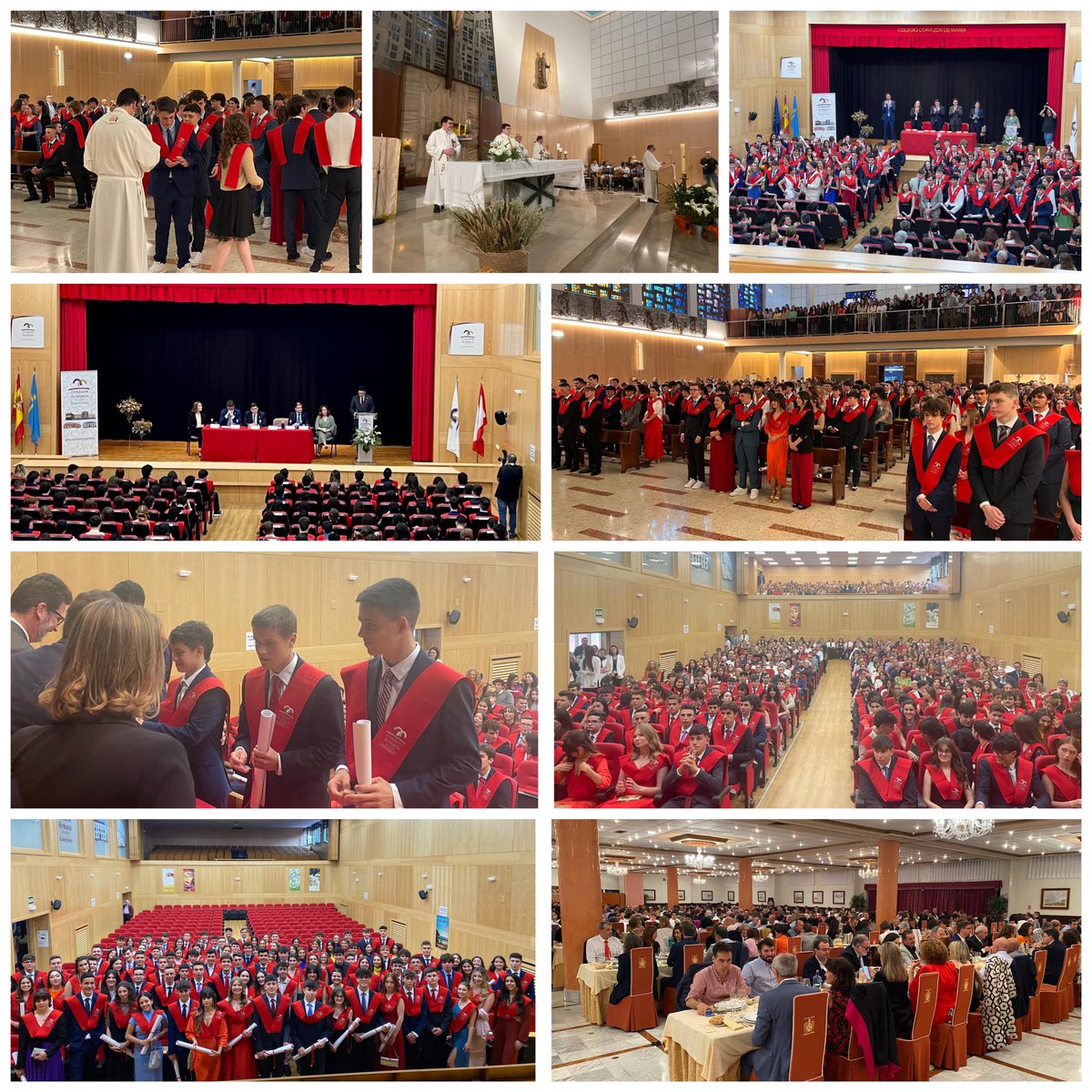 codemagijon's tweet photo. Esta tarde hemos vivido unos emotivos 🥹🥲 actos de Graduación de la Promoción 2023 👩🏻‍🎓👨🏻‍🎓 del #CODEMA. Enhorabuena a los 1️⃣0️⃣9️⃣ alumnos y a sus familias. Acto académico + eucaristía + cena ❤️. #SomosCodema @cmfsantiago @PedagogicosS @EC_Asturias @epapcmf @ETCMFSANTIAGO https://t.co/Jdeqgn3OIE