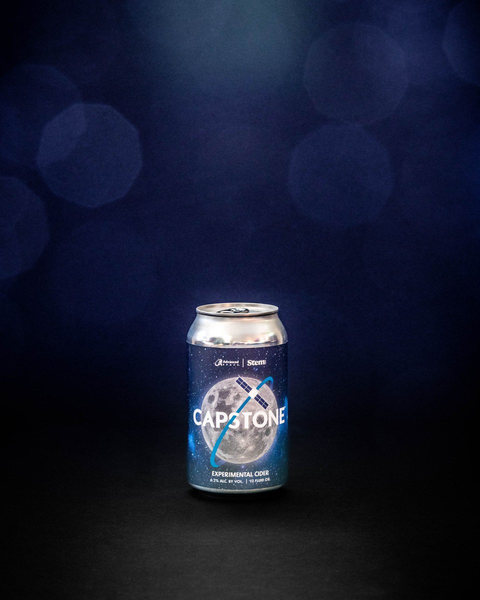 🛰️🌕 Have you tried CAPSTONE experimental cider yet? Featuring a new process for introducing hop flavor into cider, we used a closely controlled rapid heating and cooling process to mimic the some of the flavors you’d see in a typical hoppy beer. <a href="/AdvancedSpace/">Advanced Space</a>