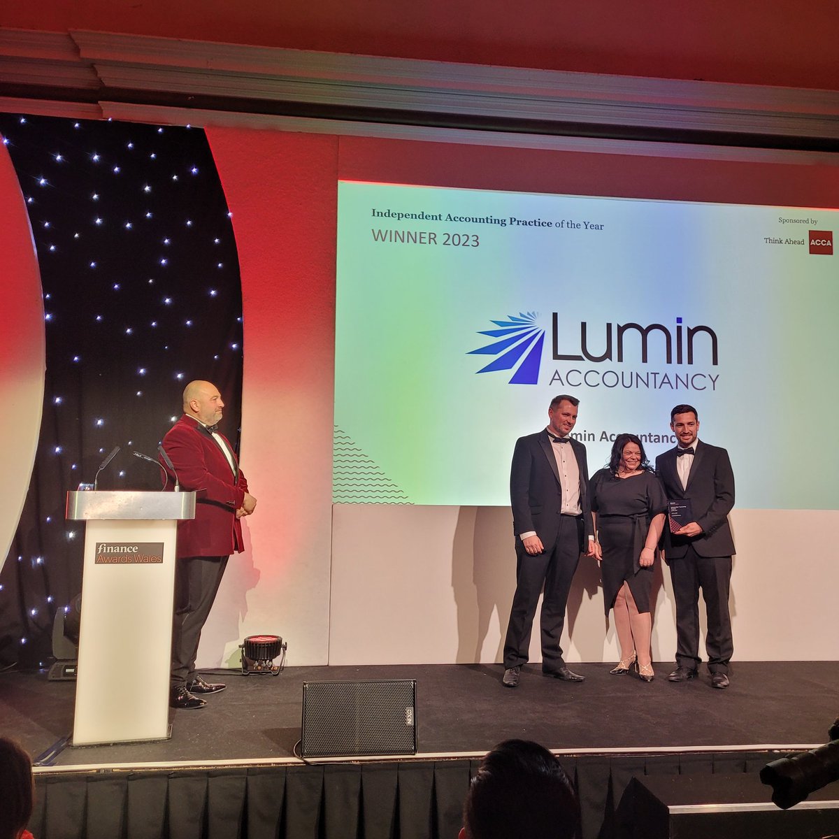 ACCAWales's tweet photo. Congratulations to @LuminAccounts on winning the @finawardswales independent accounting practice of the year category sponsored by @ACCA_UK 

#finawardswales #Accountants https://t.co/i4YEom5fk8