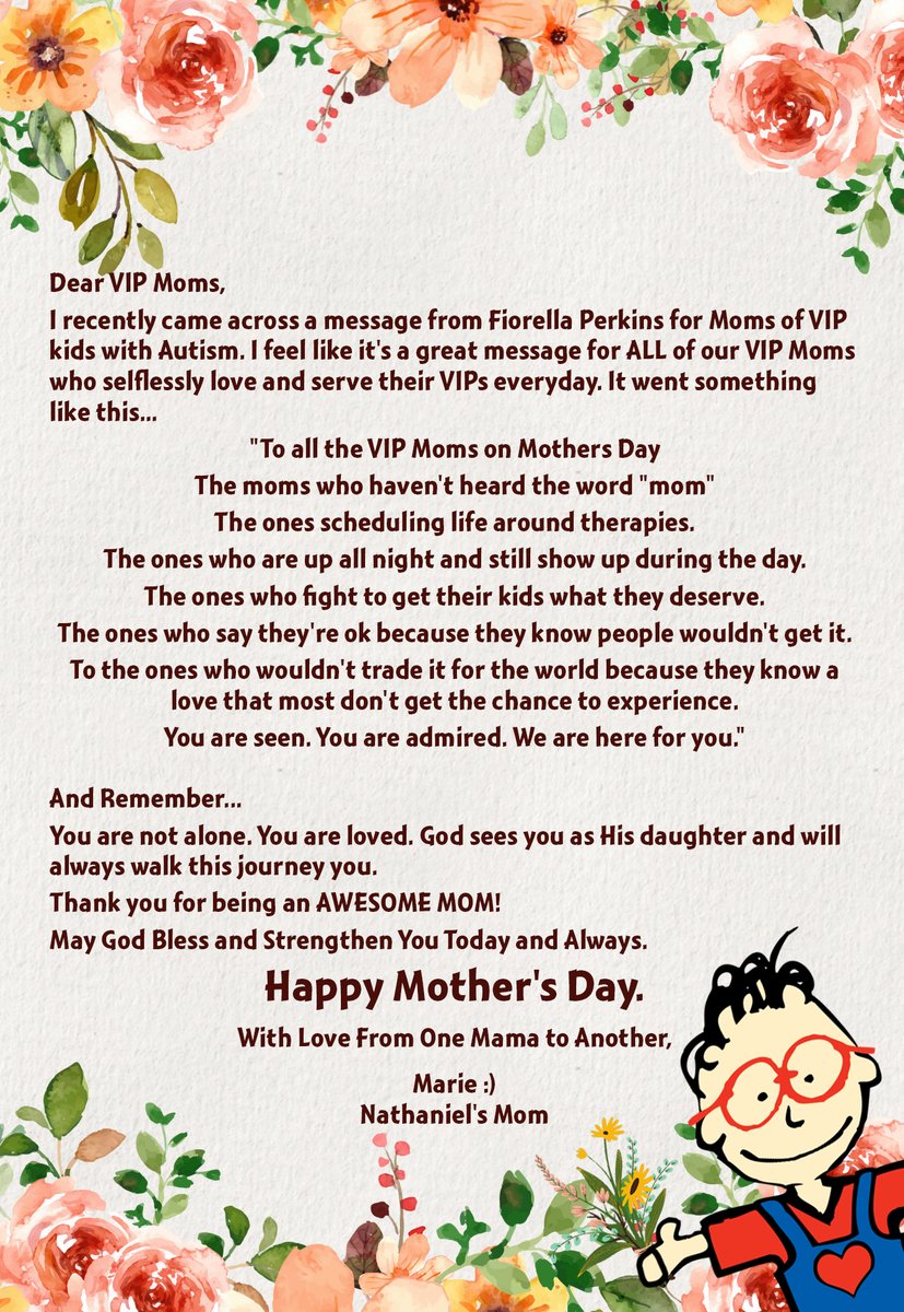 Happy Mother's Day! 🤍💗

Here's a special message to all of our VIP Moms.

#MothersDay #SpecialNeedsMom