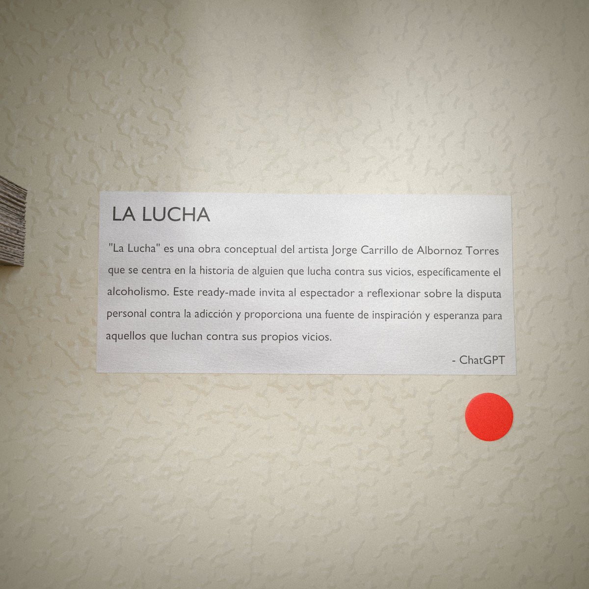 replica_3d's tweet image. "La Lucha"; pieza de Jorge Carrillo de Albornoz Torres, @JordiWild. 

#thewildproject #jordiwild #hamparte #jamparte #chatgpt #b3d