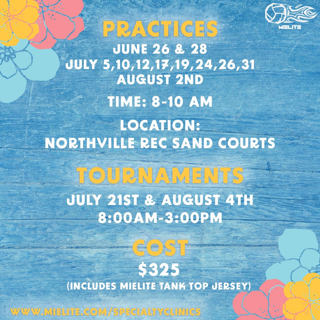 MIEliteVB's tweet photo. Sharpen your skills in the sand this summer with Coach Mayssa! ☀️🏐

Bring a partner with you or be matched with one in the program! 

Head to https://t.co/ZsAxGUSndp to register

#mielitesummer #sandvolleyball https://t.co/EDVtpq2a8b