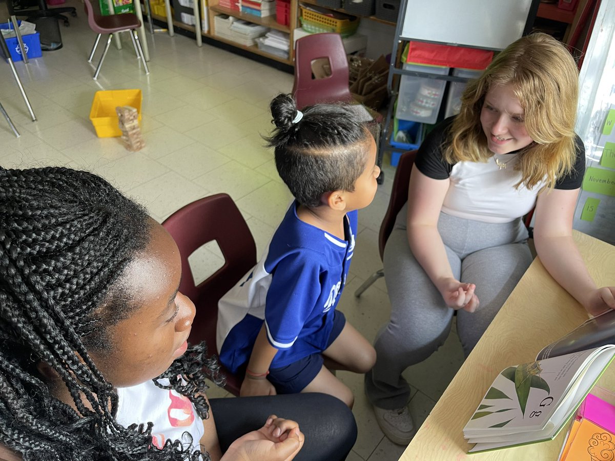 Some great moments with our reading buddies. #vaniervikings