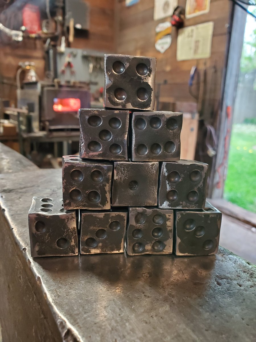 AtomicRabbit_'s tweet photo. Dice, dice and more dice! Come get them at the Magical Realm Fantasy Faire. #forgeddice #handmadegift #Metaldice #Michigancraft #Michiganart https://t.co/djVv4czIL4