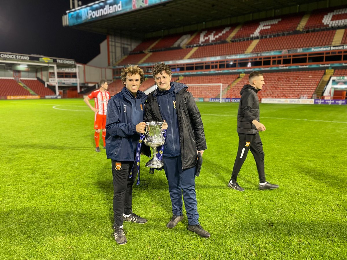 Our students , real jobs and placements , @WD_Jackson5 and Luke @HudlAnalysis with @StourbridgeFC , winning on the pitch and supporting off the pitch. #EarnAndLearn in the real world not online Fab work folks @wlv_sport