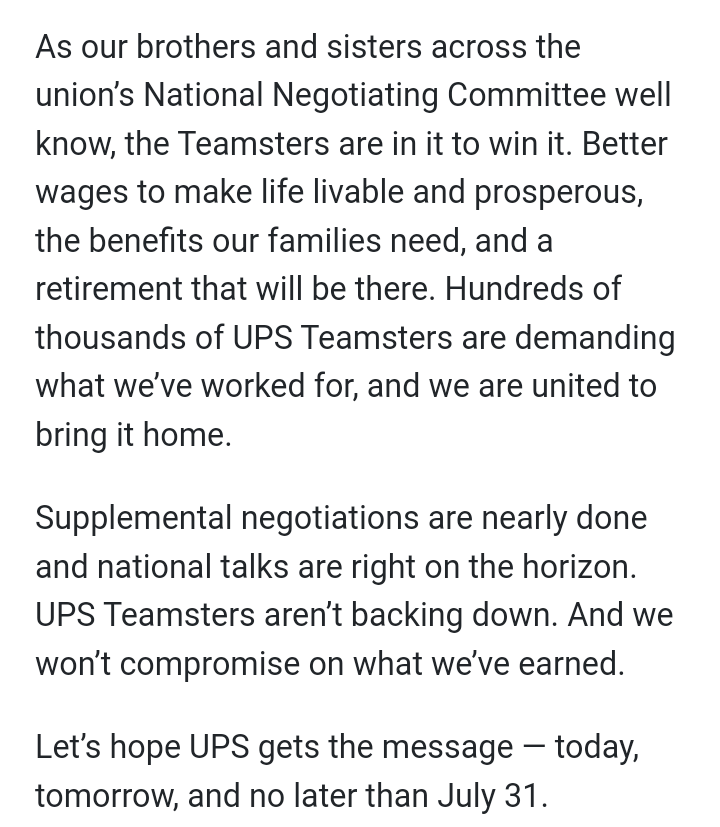 BrJoeBalkis's tweet photo. 5/4/23 ups supplements update
#2023TeamstersupsContractCampaign #Teamsters
#TeamstersMembers know the #MarblePalace is in it to use euphemisms.
What they mean by unity is co-opt. They hope #ups gets the message.
#DEFUNDfacebook
#DEFUNDtwitter
#DEFUNDgoogle https://t.co/AWjxBYx96Y