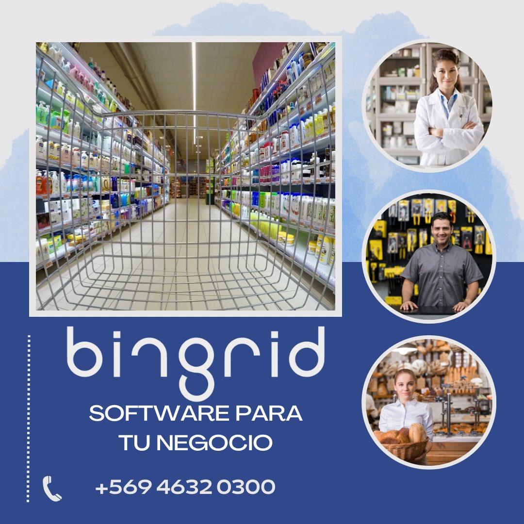 bingrid's tweet photo. No importa cual sea tu rubro, #Bingrid te ayuda en tu negocio ordenando y digitalizando todos tus procesos. #Minimarket #Ferreteria #Panaderia #Pyme #SII #Chile #Facturacion #Software #PuntoDeVenta #SaaS #SistemaDeVentas https://t.co/Et2f8CtHEf