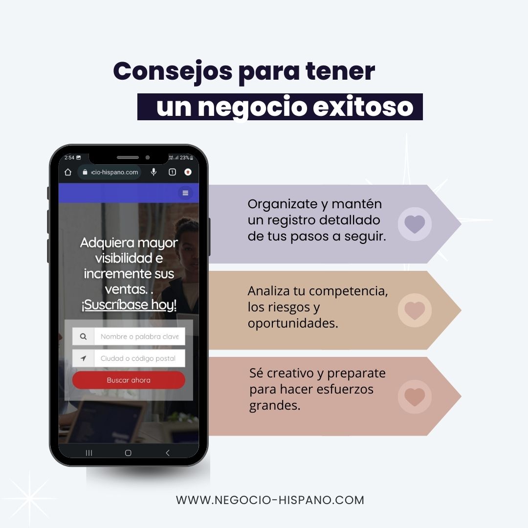 HispanoNegocio's tweet photo. En Negocio Hispano deseamos que todos los emprendimientos sean exitosos, por eso aquí te dejamos una lista de consejos que puedes aplicar si eres emprendedor o empresario https://t.co/vShqQNlzD9