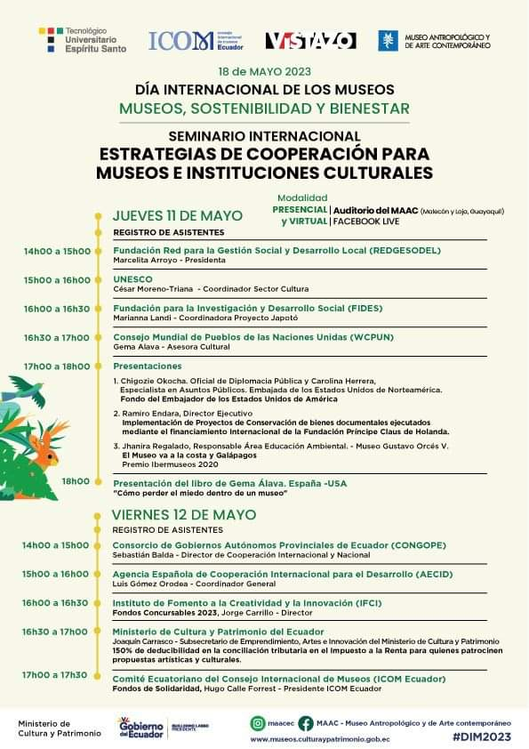 CongopeEcuador's tweet photo. 🖼️A propósito de acercarse el  #DíaInternacionalDeLosMuseos, participamos en el Seminario Internacional "Estrategias de Cooperación para Museos e Instituciones Culturales", 🤝con la intervención de nuestro director de Cooperación Internacional 🙋‍♂️ @SebastianBalda. https://t.co/uWE5HW8aL0