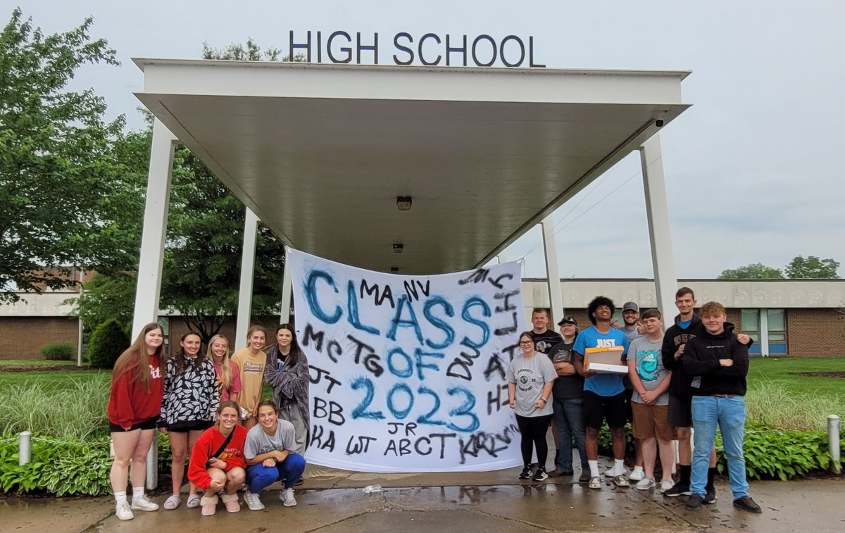 Some of our RHS Seniors greeting students and staff today.