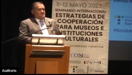CongopeEcuador's tweet photo. 🖼️A propósito de acercarse el  #DíaInternacionalDeLosMuseos, participamos en el Seminario Internacional "Estrategias de Cooperación para Museos e Instituciones Culturales", 🤝con la intervención de nuestro director de Cooperación Internacional 🙋‍♂️ @SebastianBalda. https://t.co/uWE5HW8aL0