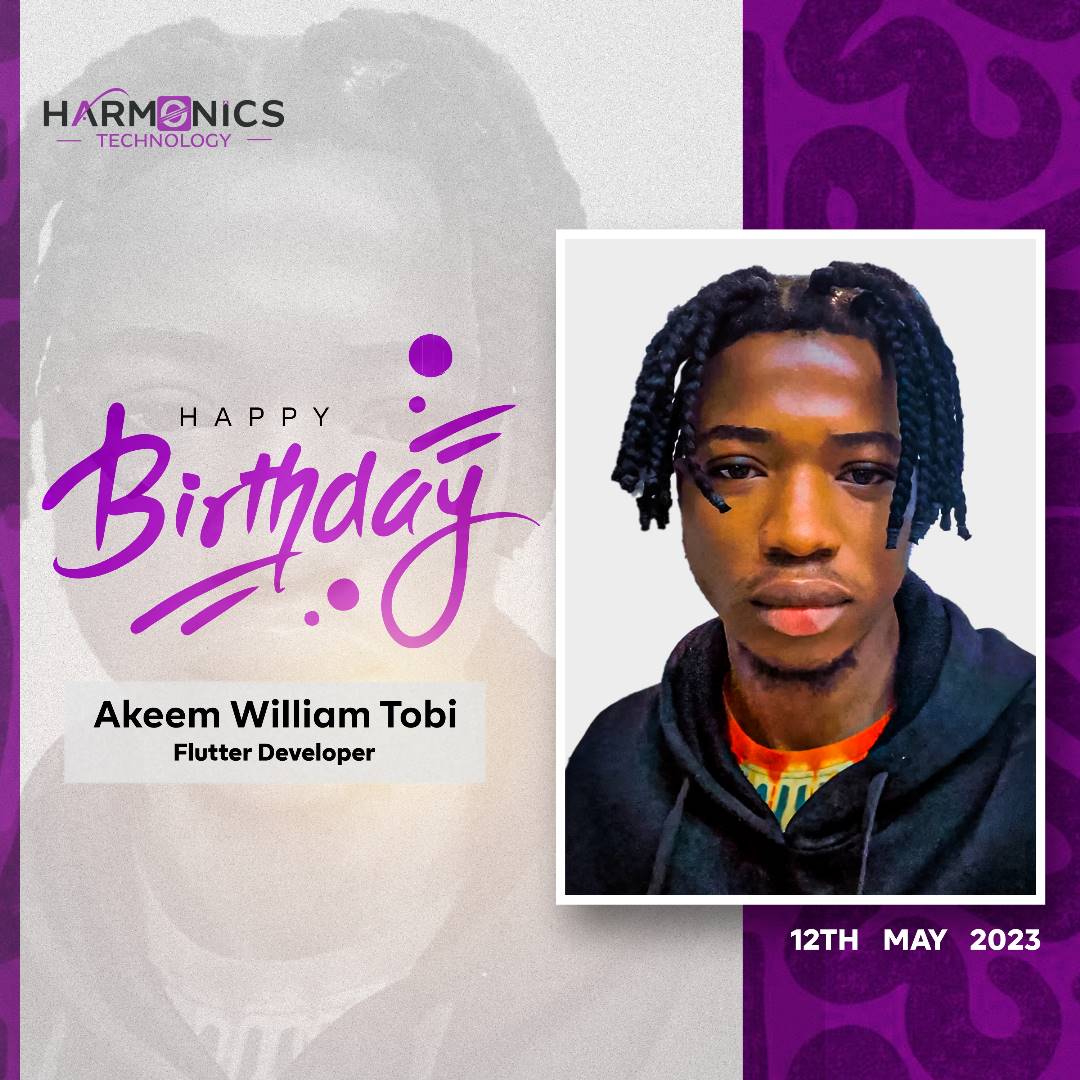 HarmonicsTech's tweet photo. Using this medium to express our gratitude for your commitment and dedication to the growth of the company.
We say thank you and we wish you a happy birthday filled with happiness and success.
Happy Birthday, Tobi @coderNotifier
#happybirthday
#harmonicstechnology https://t.co/boarrODfEt