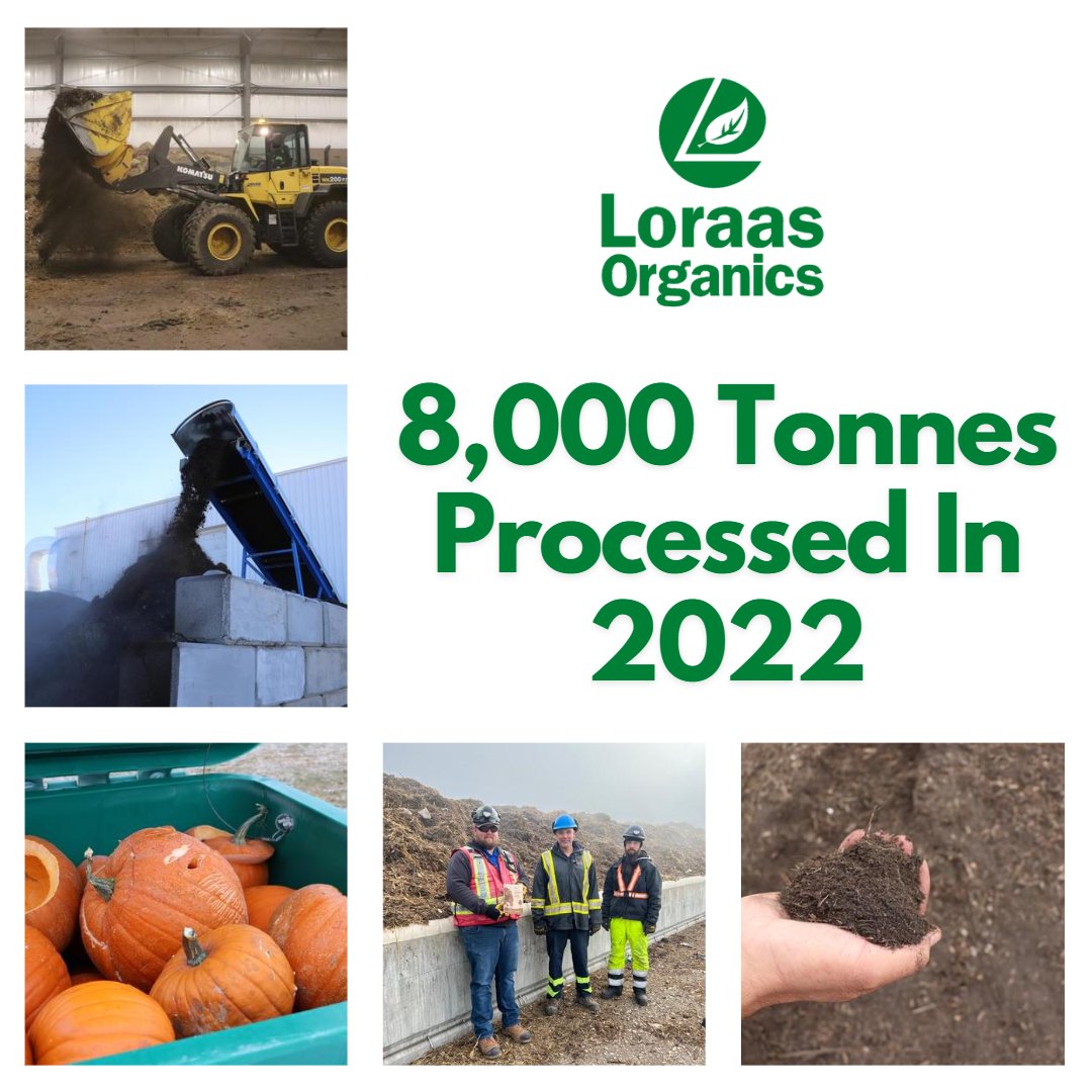 🍕🍃Happy Food Waste Friday! Did you know that last year alone Loraas Organics diverted 8,000 tonnes of organic waste from the landfill? We processed those materials back into premium Class A compost in 8-13 weeks. 🌱