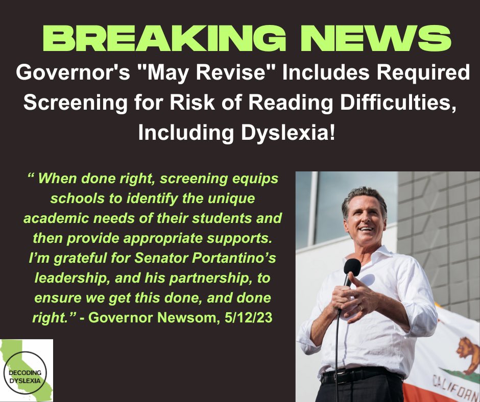 Decoding Dyslexia CA (@ddcalifornia) on Twitter photo Thank you <a href="/GavinNewsom/">Gavin Newsom</a> and Senator <a href="/Portantino/">Anthony Portantino</a> for your leadership on this critical issue! #PreventReadingFailure #CAUniversalScreening Thank you <a href="/GavinNewsom/">Gavin Newsom</a> and Senator <a href="/Portantino/">Anthony Portantino</a> for your leadership on this critical issue! #PreventReadingFailure #CAUniversalScreening