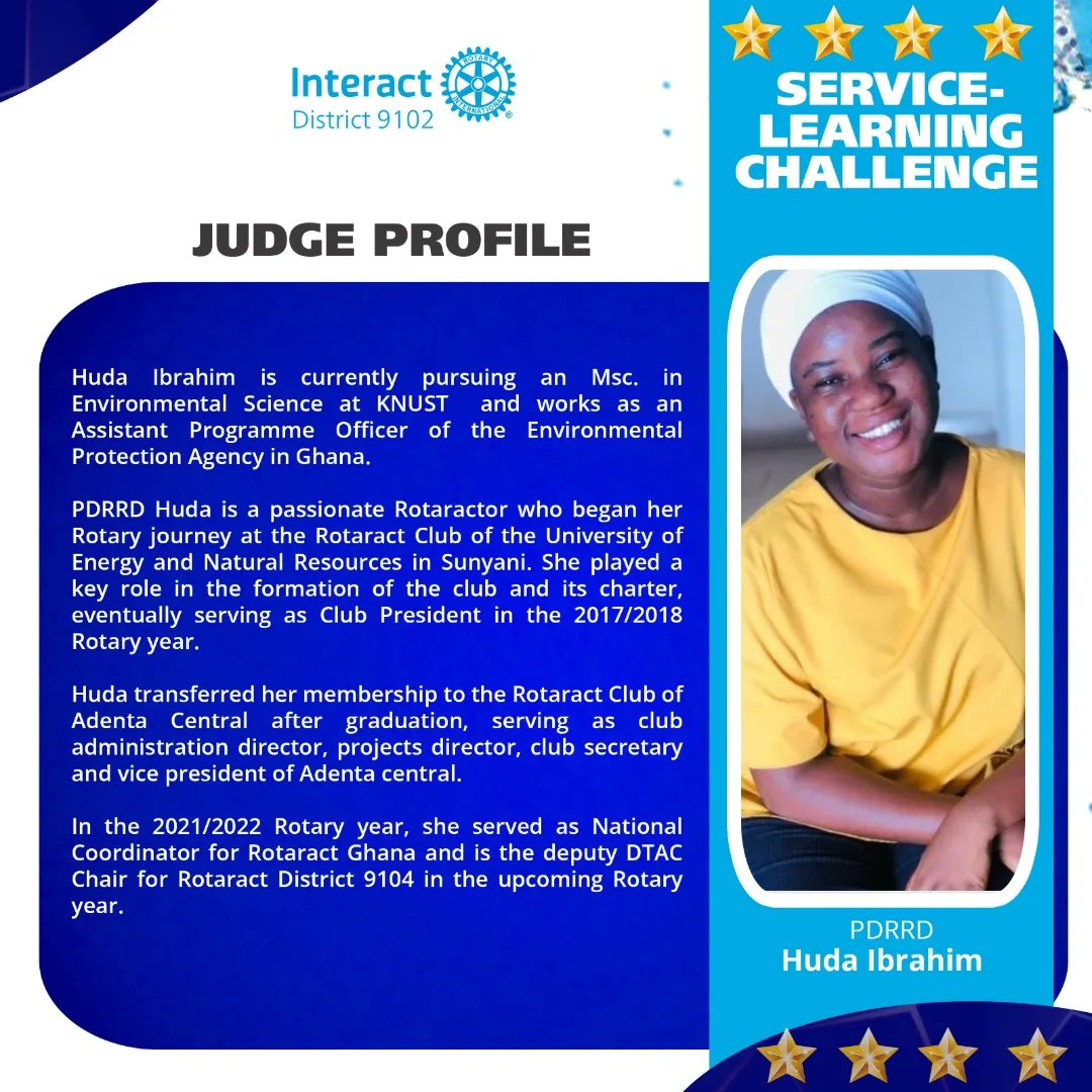 Interact9104's tweet photo. Meet our judges. #Interact60 #servicelearning is happening tomorrow. Join us via Zoom or Facebook https://t.co/NwSdtS678Q