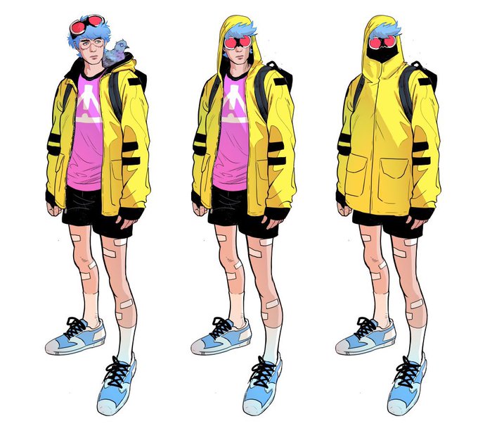 「hooded jacket standing」 illustration images(Latest)｜5pages