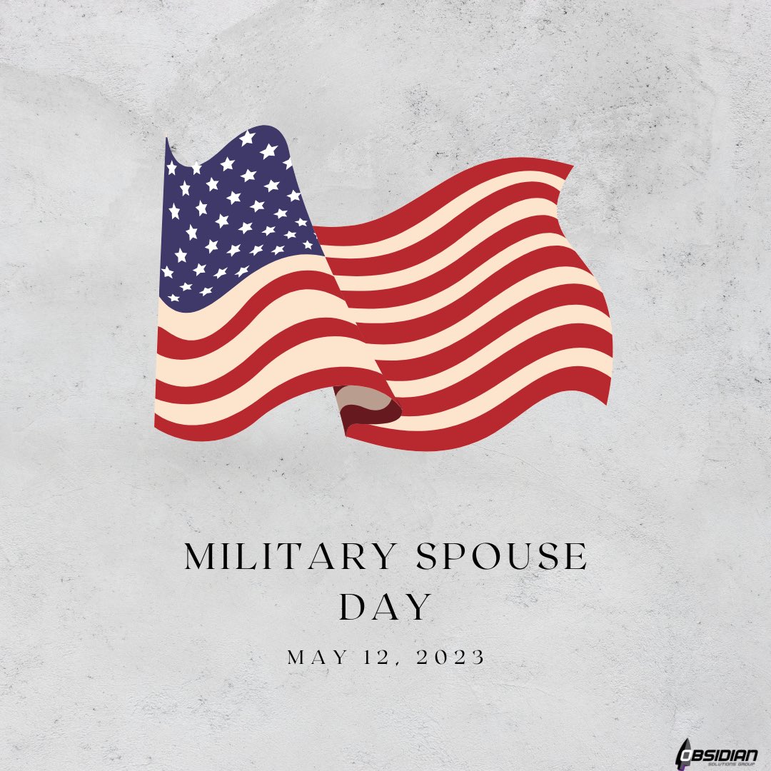 May 12th is Military Spouse Day, where we recognize the contributions of over one million spouses across the United States. Thank you for your strength and sacrifices  that keep our country strong.

#militaryspouses #strength #sacrifice  #TeamOSG #federalcontracting