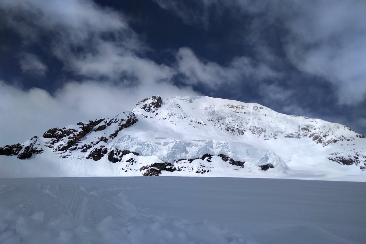 BOsterath's tweet photo. Through a hole in the mountain we left Jungfraustation and went for a short hike on the Aletsch Glacier while the weather was continuously changing between snow storm and being so warm we wanted to get rid of our jackets... https://t.co/8NThvJT0VP