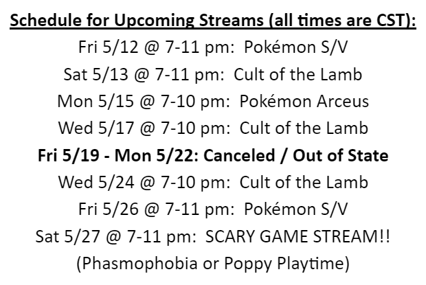 jabbermouthh's tweet photo. I've got my stream schedule for the next couple weeks, including when the twitch community goal SCARY STREAM will be! 

See y'all in a couple hours! 💙 https://t.co/zcTF225fy3