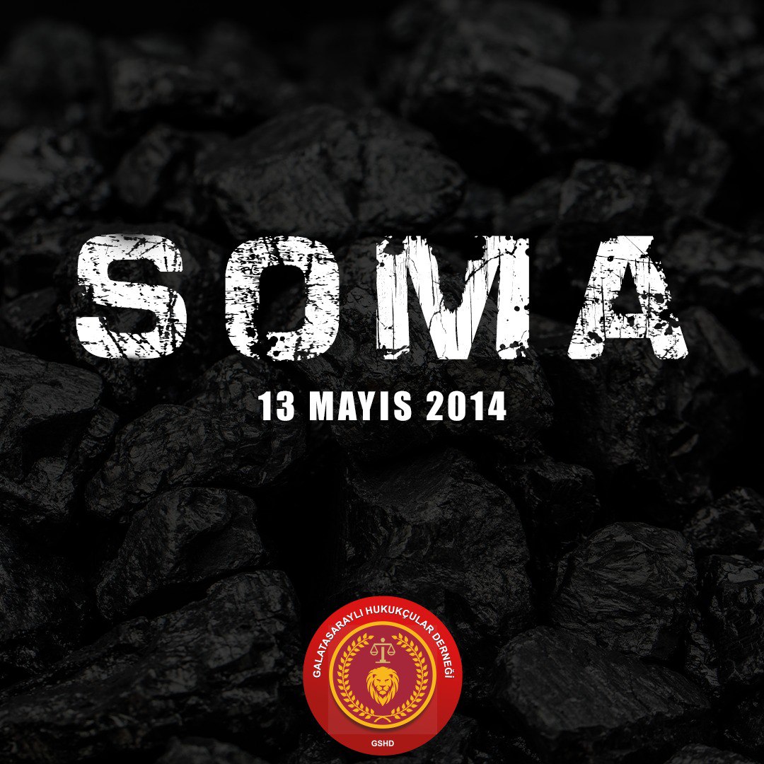 gshukukcularder's tweet photo. 13 Mayıs 2014 te #Soma Faciası'nda hayatını kaybeden 301 madencimizi bir kez daha saygı ve rahmetle anıyoruz.
#gshd #galatasaraylıhukukçularderneği https://t.co/n5jvsaOA5w