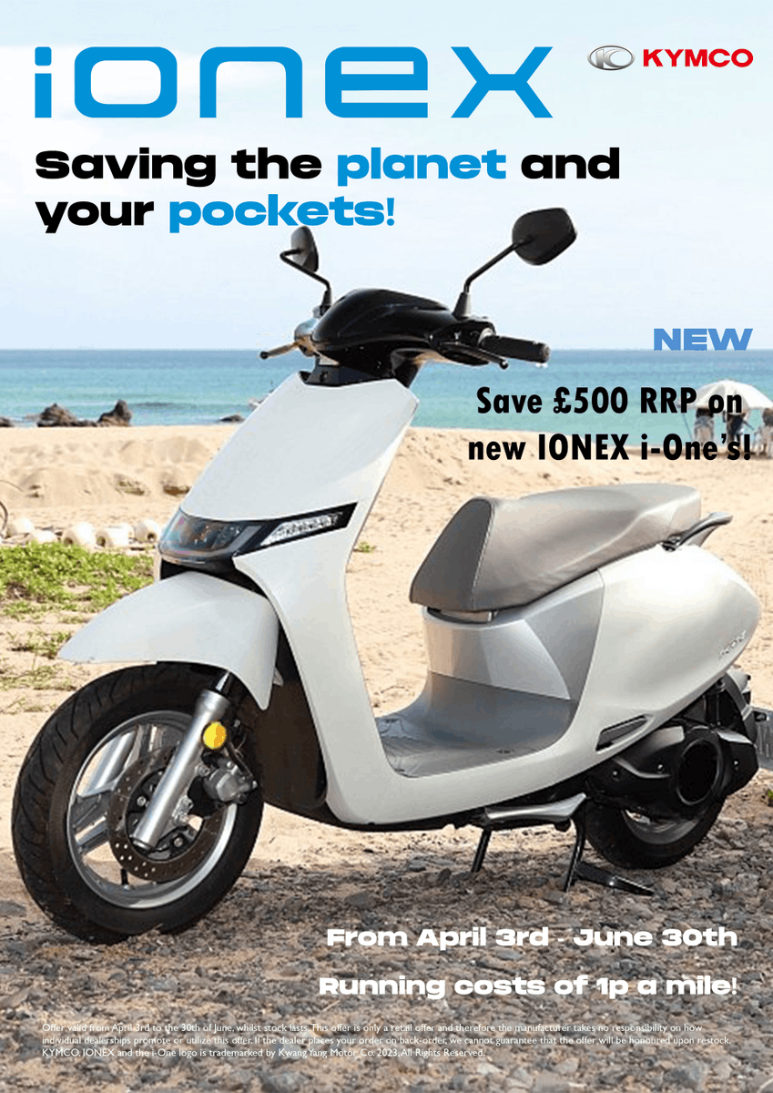 Until June 30th, save £500 on a brand new IONEX i-One EV scooter!