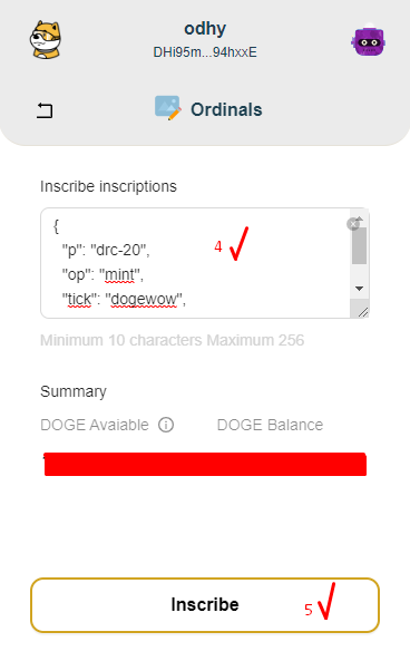 <a href="/AltCoinAll/">AltCoinAll</a> To mint, you will need the following:

1) DPal: Wallet for DogeCoin
2) Some DogeCoin
3) JSON data:
 { "p": "drc-20", "op": "mint", "tick": "dogewow", "amt": "100" }
4) Inscribe the mint function to your cardinal compatible wallet.
*This is not investment advice*
