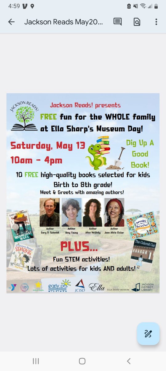 AliceBMcGinty's tweet photo. Excited to be a guest author at #JacksonReads tomorrow! #Michigan #bookpost #bathethecat #breakfast https://t.co/RSXNeqCJ0J