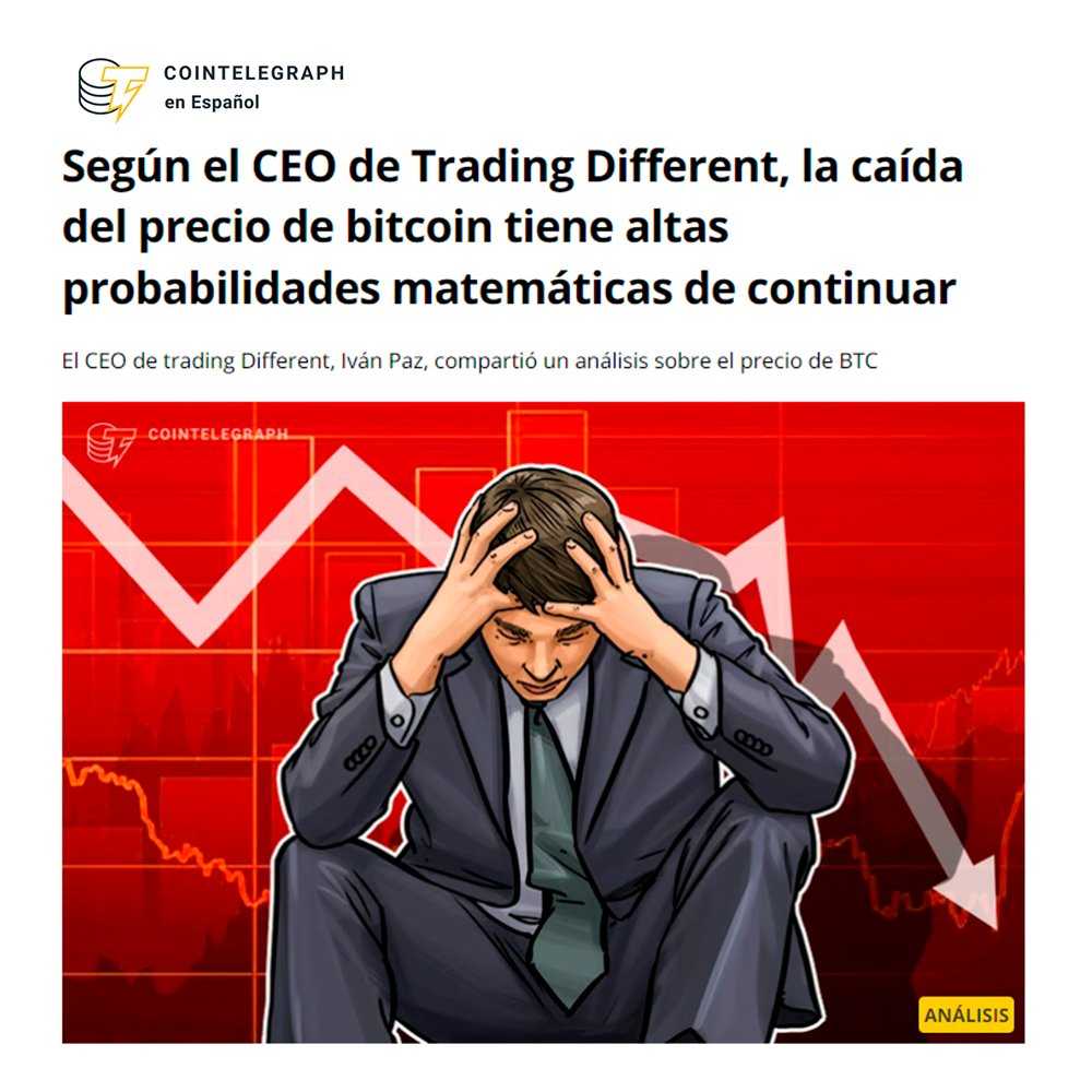 tradingdiff's tweet photo. Nuestro CEO Iván Paz compartió con Cointelegraph en Español, un análisis al respecto del precio de #bitcoin

Ingresa a https://t.co/VFfn2BT0Sd

#trading #btc #Bots #profits #comunidaddetraders #bitcoineruope #tradingdifferent #tradingdebitcoin #cursointesivo #comunidad https://t.co/oCmc69dw3f