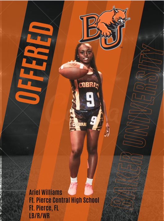ariwilli9's tweet photo. I am beyond blessed to receive an offer to BAKER UNIVERSITY!!! 🏈⭐️ @BakerUniversity @cobraflag https://t.co/Pbll0U6Lyt