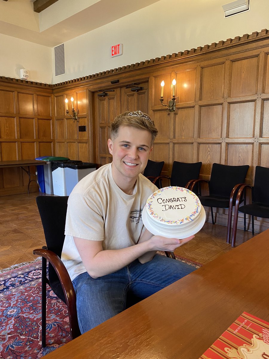 Congratulations to our second year, David, for passing his qualifying exam! We're so proud of him!