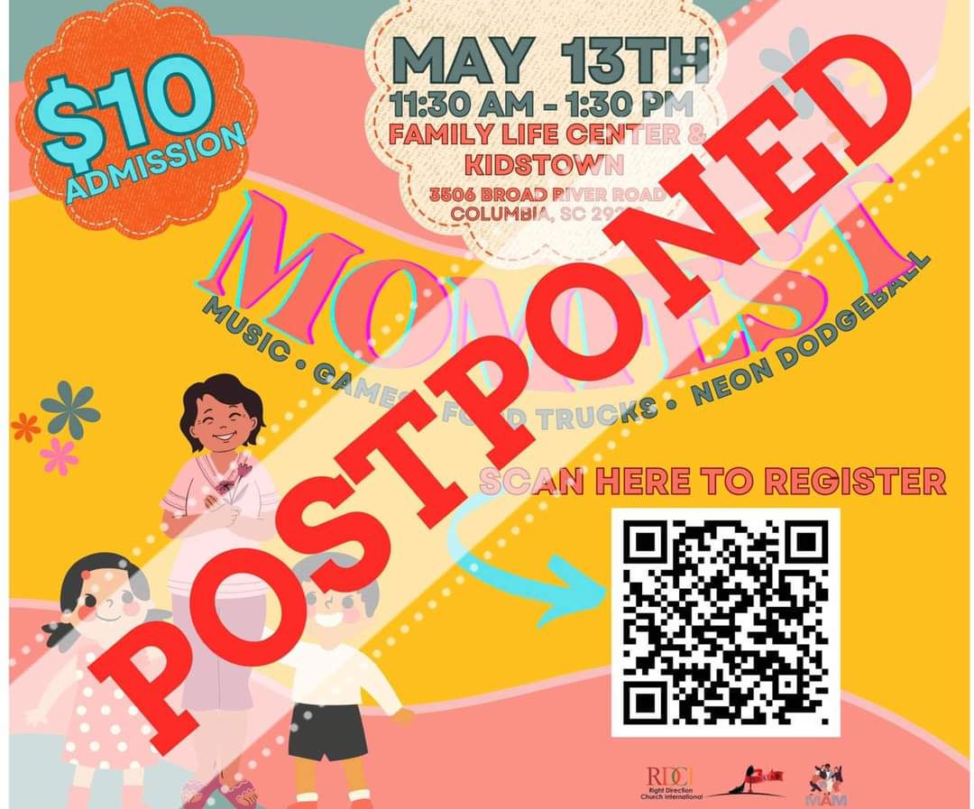 Hey Moms! MOMFEST is being Postponed! Please stay connected for updates and other upcoming events!