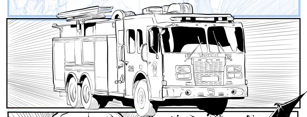 DonDrawsStuff's tweet photo. Me am draw FIRE TRUCK!!! WOOOOO!
Yes. I initially traced over a photo and then inked it freehand. I cheated. But I still think it looks cool and in my style.
#cheaterexposed
#BadDon
#fake
#comicartist
#comicsgate https://t.co/Y47mAqnB4K