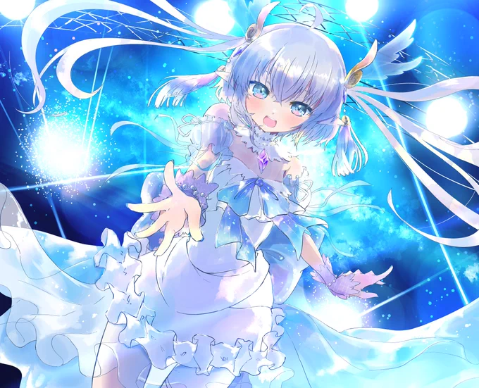 #春のFA再投稿祭り #エルセとぽきあーと エルセとさめのぽきはいいぞ(再掲)