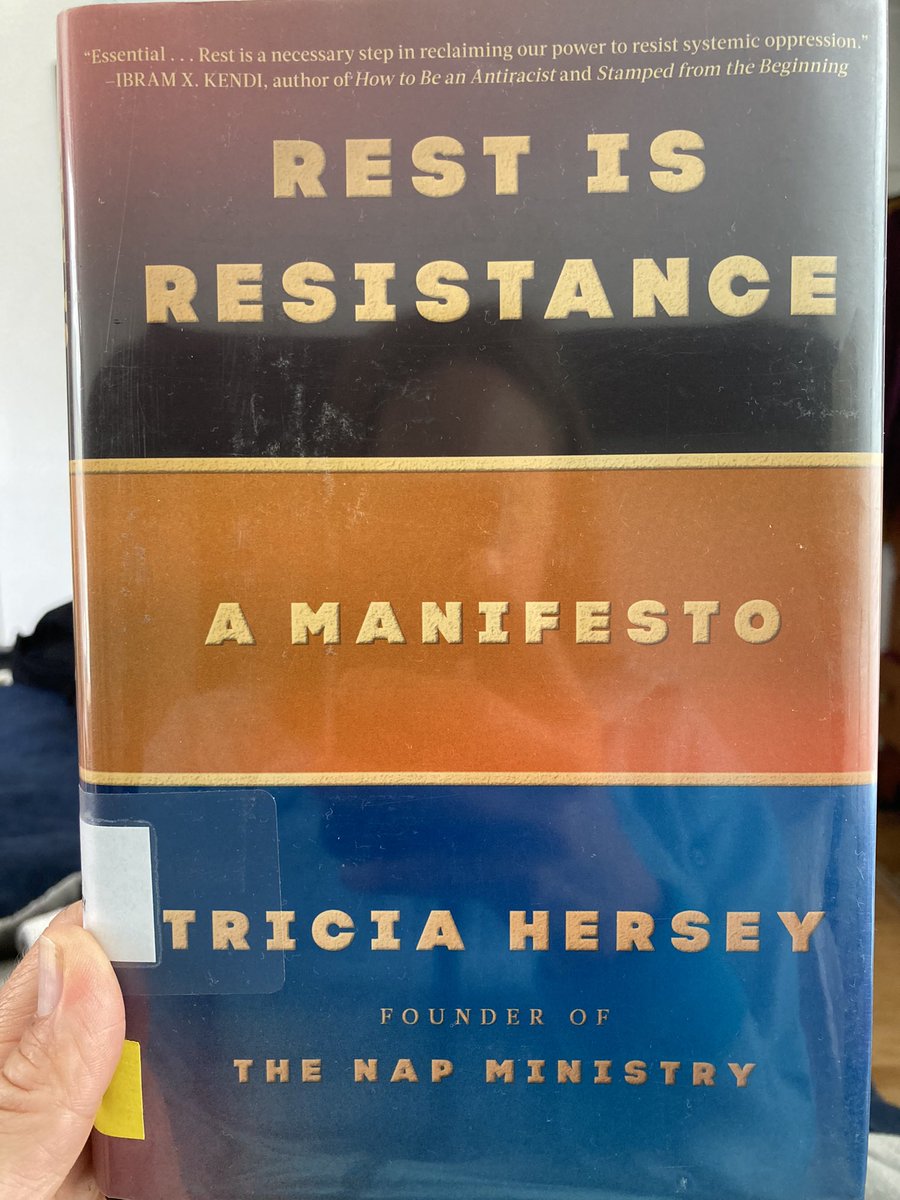 BethanyDHiser's tweet photo. #restasresistance … a whole new mindset to rest, as liberation, from systems of oppression, capitalism, white supremacy. 
We need to resist the ‘grind culture’, Tricia Hersey writes in her new important book that I’m just delving into. https://t.co/MN079tvl6U