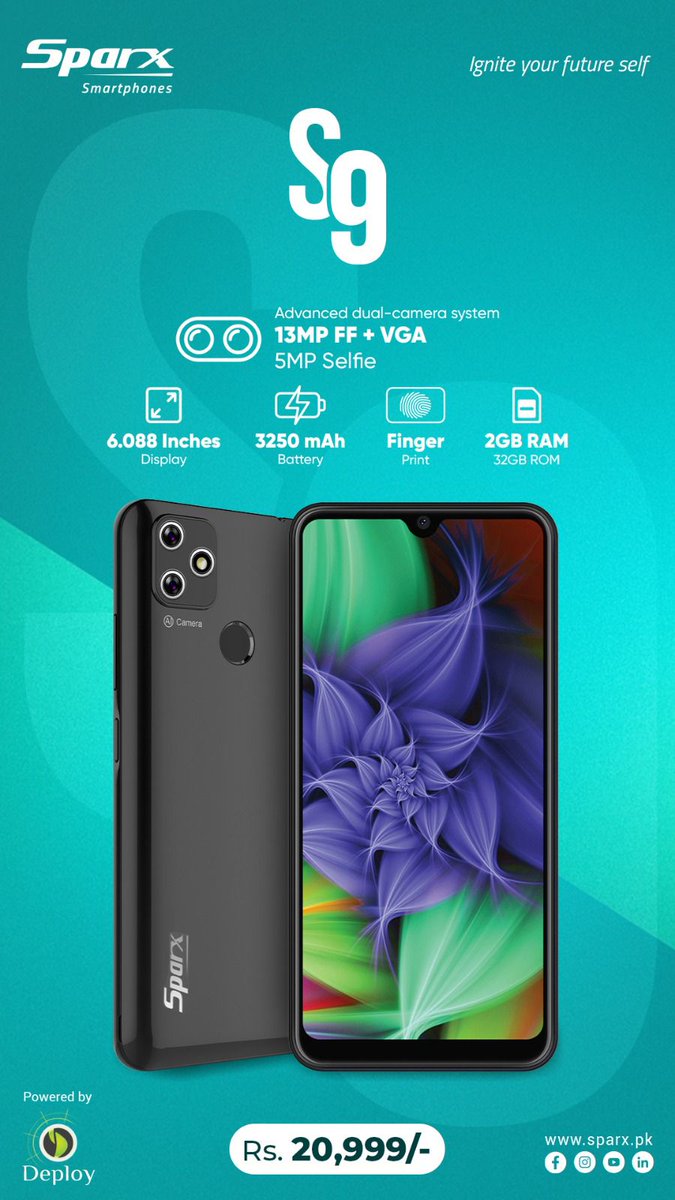 ssajidalam's tweet photo. #deploy #sparx 
*𝐒𝐩𝐚𝐫𝐱 𝐒9*
*2ɢʙ ʀᴀᴍ 32ɢʙ ʀᴏᴍ*
*13𝐌𝐏 𝐃𝐮𝐚𝐥 + 5𝐌𝐏 𝐅𝐫𝐨𝐧𝐭 𝐂𝐚𝐦𝐞𝐫𝐚*
𝐏𝐨𝐰𝐞𝐫𝐟𝐮𝐥 𝐅𝐥𝐚𝐬𝐡 &amp; 𝐓𝐨𝐫𝐜𝐡 𝐋𝐢𝐠𝐡𝐭
*3250𝐦𝐀𝐡 𝐏𝐨𝐰𝐞𝐫𝐟𝐮𝐥 𝐁𝐚𝐭𝐭𝐞𝐫𝐲*
*𝐏𝐫𝐢𝐜𝐞 20,999*
*1 𝐘𝐞𝐚𝐫 𝐃𝐞𝐩𝐥𝐨𝐲 𝐖𝐚𝐫𝐫𝐚𝐧𝐭𝐲* https://t.co/gp3YiTRJAM