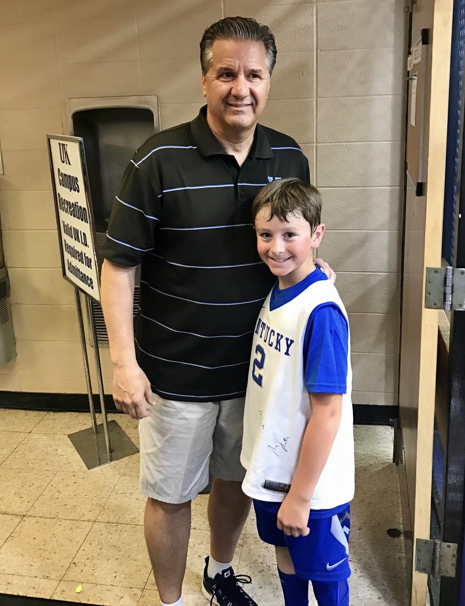 CoachCalArk's tweet image. Just FaceTimed with my friend Hudson Pace and his mother. Hudson is a huge Kentucky fan who has never missed a game on TV.  

He’s been battling Leukemia at St Jude’s in Memphis and they’ve sent him home to be with his family. There’s nothing like the power of #BBN and I told…