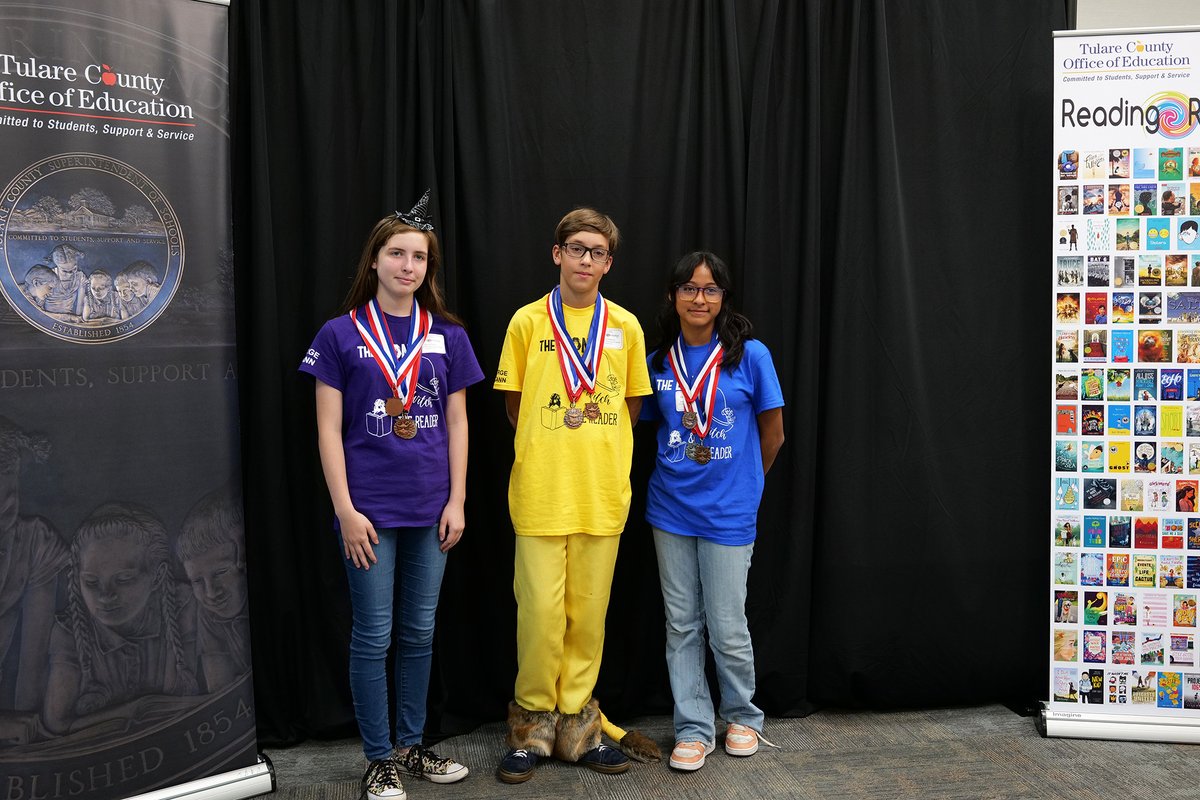 Today, over 100 students from 14 middle schools competed in the annual Reading Revolution event. 

Winners were: 
First Place: Oak Grove Elem., Visalia 

Second Place: Sequoia Union School, Lemon Cove

Third Place: George McCann School, Visalia 

Congratulations all!

@visaliausd