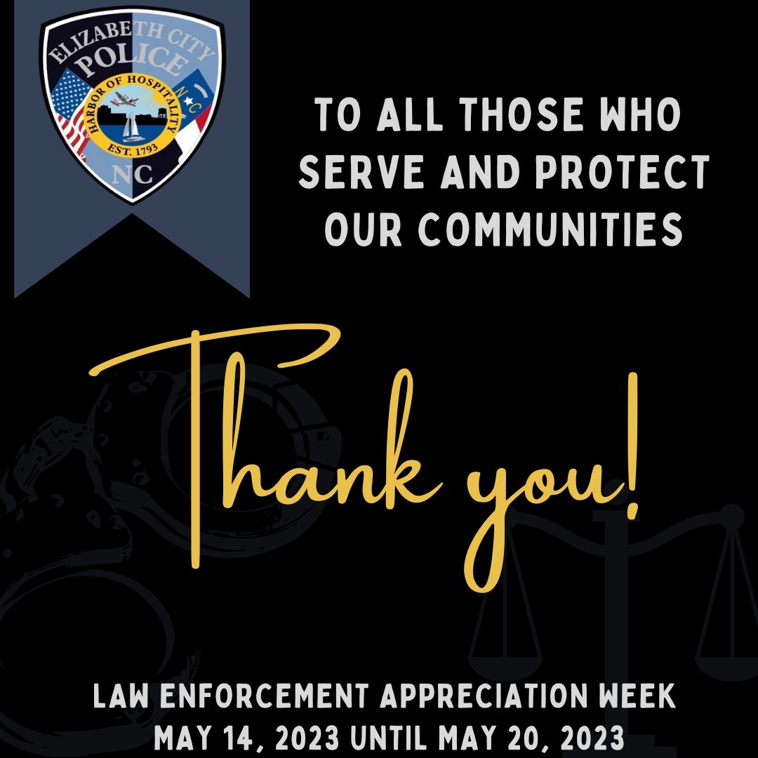 ECPD wants to honor, support, and remember all those who are in law enforcement as well as pay homage to those who gave their lives in the line of duty. We appreciate every one of our officers for all of their hard work and dedication to serving our community proudly.