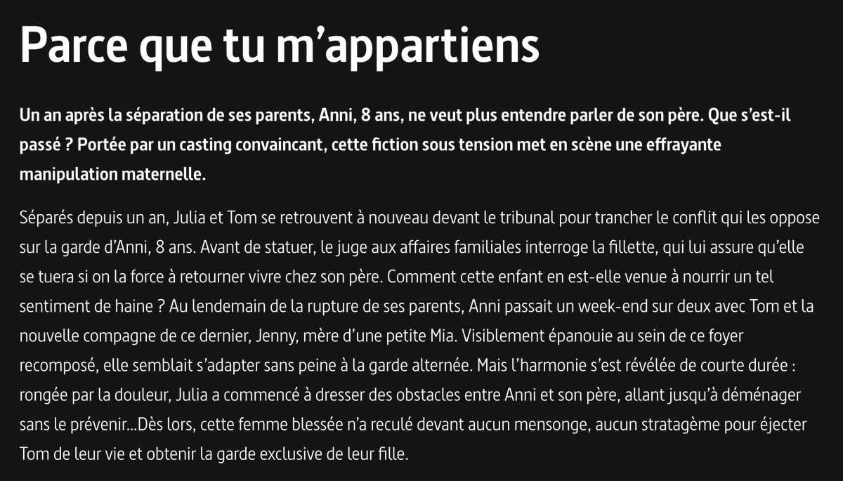 Quand @ARTEfr fait la propagande d'une théorie issue de courants pro-pédophiles américains. Très inquiétant. #AlienationParentale