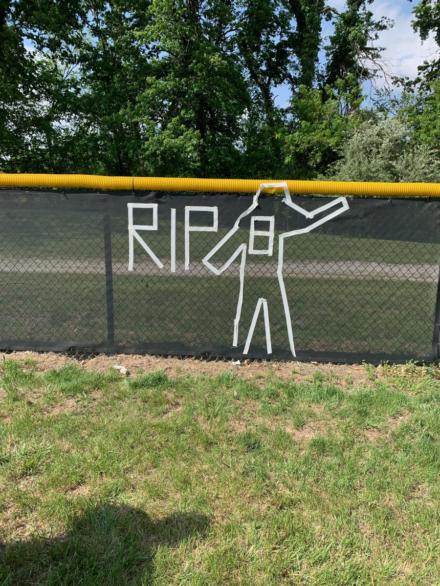 In honor of Jack Wiggins running into the fence a few weeks ago! Love ya Jack! Thanks for giving us a gift that keeps on giving! 🤣