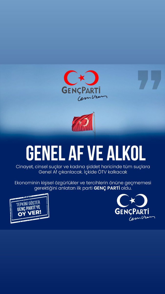 Laf değil, proje üretiyoruz. Ekonomi paketi olan tek parti Genç Parti.

Tepkini göster, Cem Uzan Genç Parti meclise gönder! 🇹🇷

<a href="/CemCUzan/">Cem Uzan</a> 

#cemuzan #gençparti #vatandaşlıkparası #seçim2023