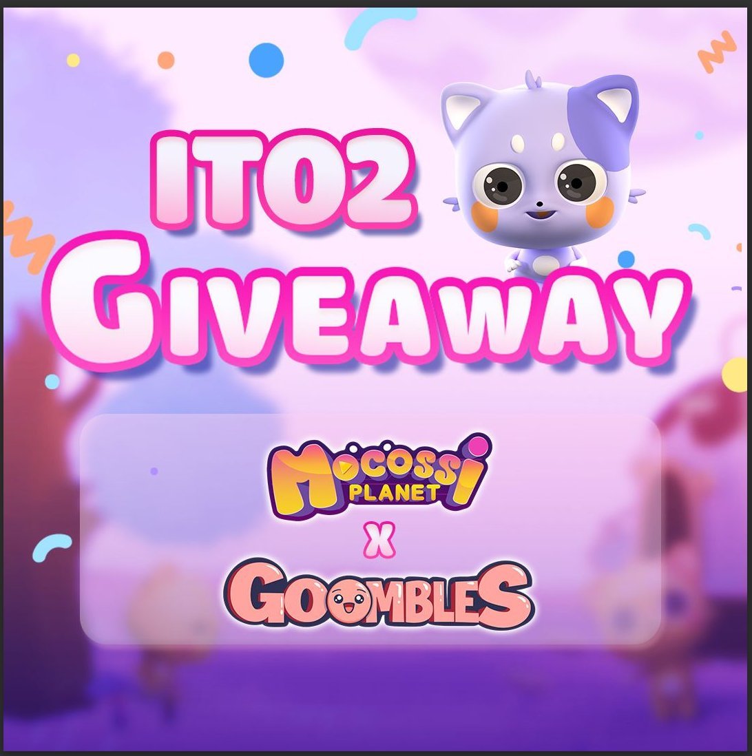 Goombles🍬 (@goombles_) on Twitter photo MOCOSSI x GOOMBLES GIVEAWAY!🎉
NFT gaming is sweeter with friends, so we're sharing some sugar with Mocossi!
To Enter:
-Follow <a href="/officialmocossi/">Mocossi Planet | A Cardano Gaming Project</a> & <a href="/Goombles_/">Goombles🍬</a>
-Like, RT & Tag a friend!🎁
2 winners receive a Mocossi ITO2.
Ends in 2 days!
Play the Mocossi MVP live now! MOCOSSI x GOOMBLES GIVEAWAY!🎉
NFT gaming is sweeter with friends, so we're sharing some sugar with Mocossi!
To Enter:
-Follow <a href="/officialmocossi/">Mocossi Planet | A Cardano Gaming Project</a> & <a href="/Goombles_/">Goombles🍬</a>
-Like, RT & Tag a friend!🎁
2 winners receive a Mocossi ITO2.
Ends in 2 days!
Play the Mocossi MVP live now!