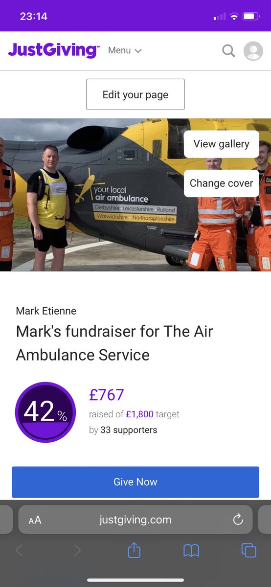 Making some great progress please keep sharing this and the Instagram account @marks24hrchallenge